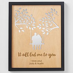 Led Me to You Engraved Wood Framed Art